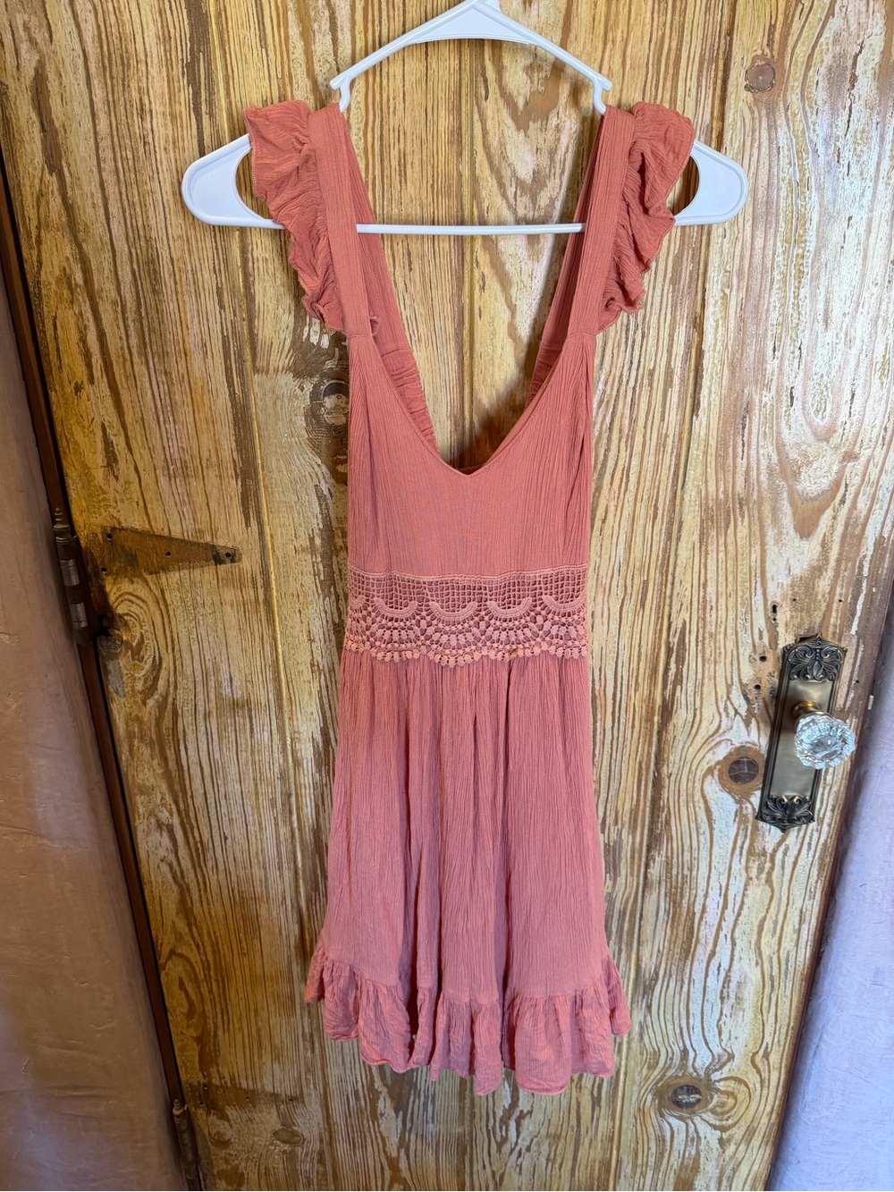 Sincerely Jules Textured Sleeveless Mini Dress - Dusty Coral